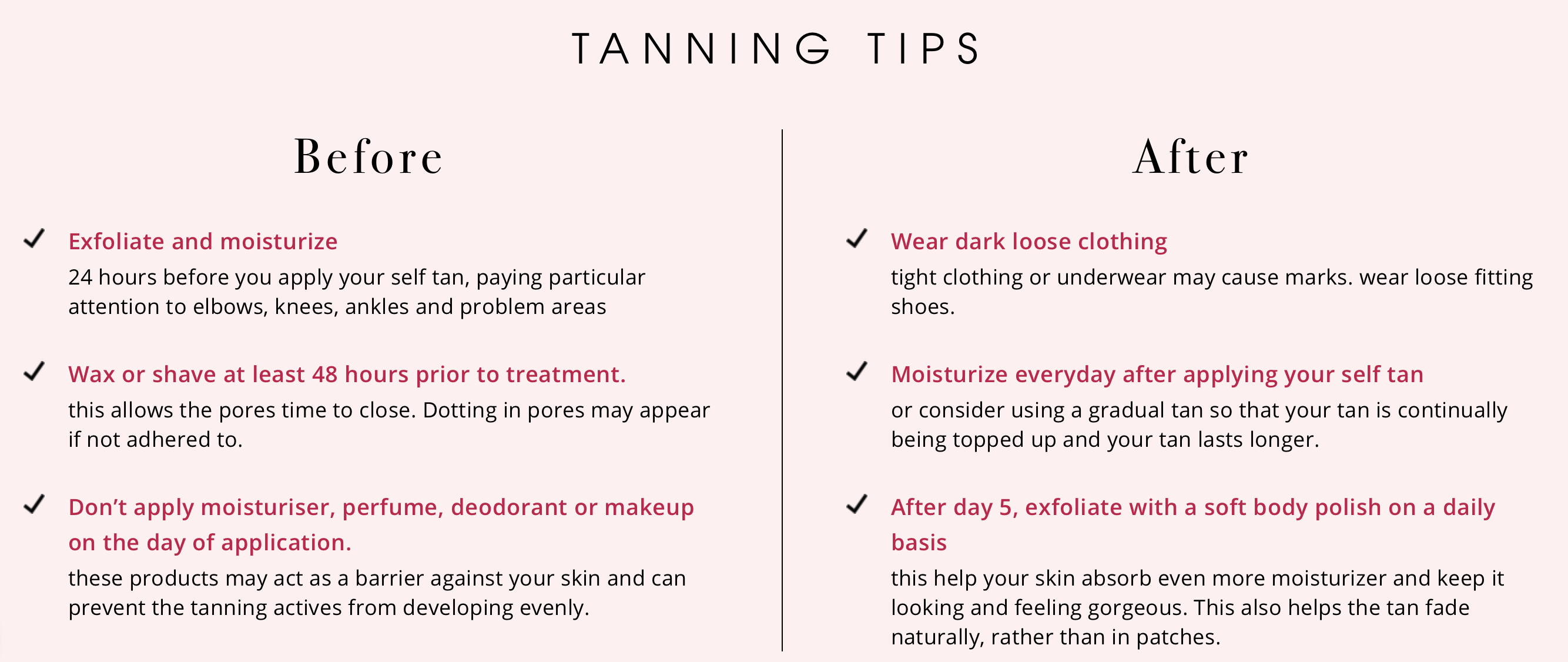 minetan professional tanning tips