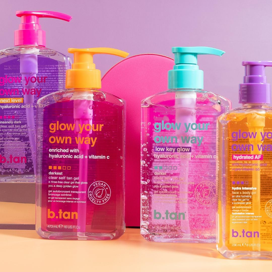 glow your own way produkterne glow your own way serien familen viral selvbruner gelé verdens bedste selvbruner nem selvbruner